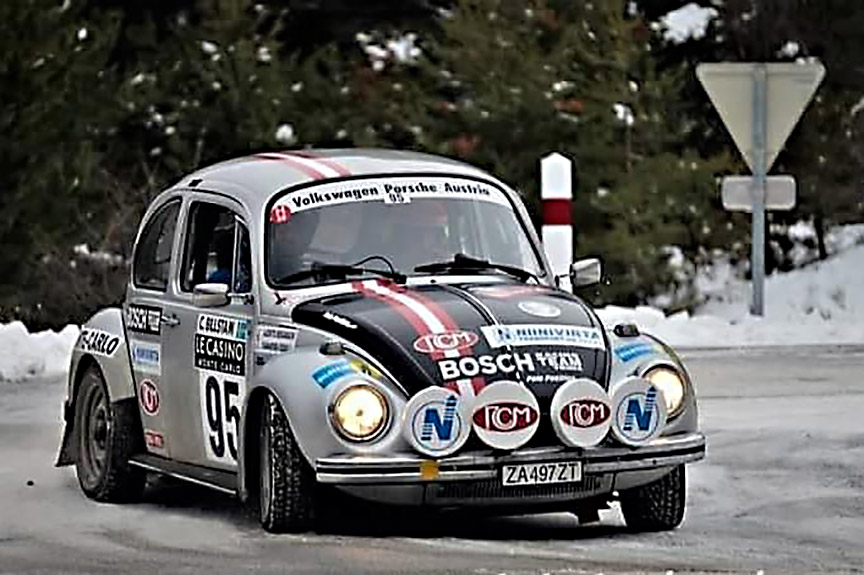 Classic VW Beetle rally car
