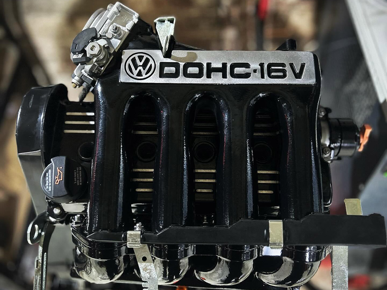 restored VW 16V engine in black