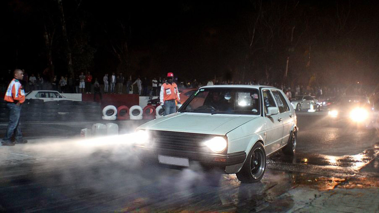 MK2 Golf drag car: Motor mounts from USRT